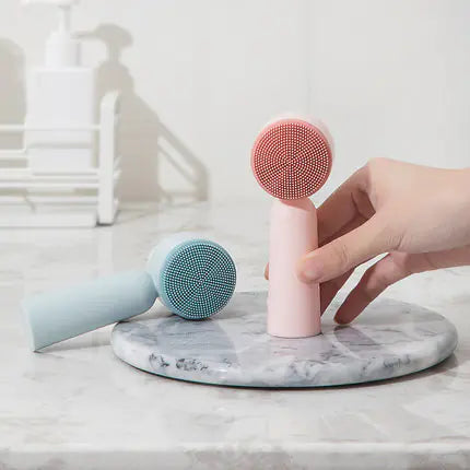 Facial Cleansing Brush with Soft Bristles and Silicone